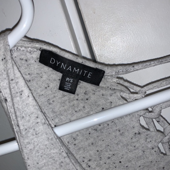 Grey Tank Top with Cute Back Design - Picture 2 of 3